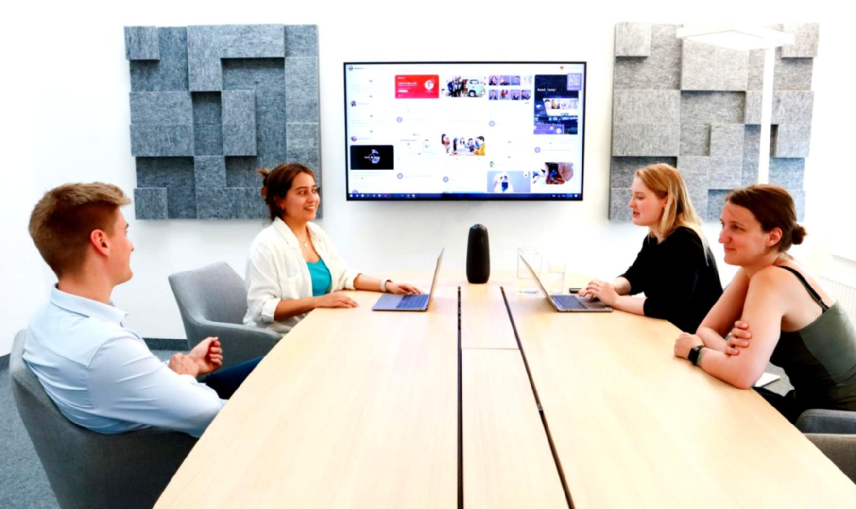 Modern financial workspace with strategic planning documents